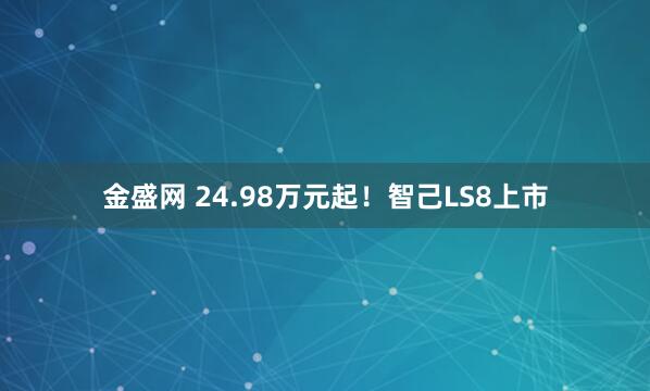 金盛网 24.98万元起！智己LS8上市